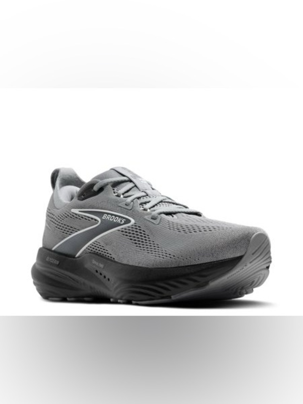 Men’s 10 Brooks Glycerin 22 Gray Running Sneakers Cushioning Midsole Technology